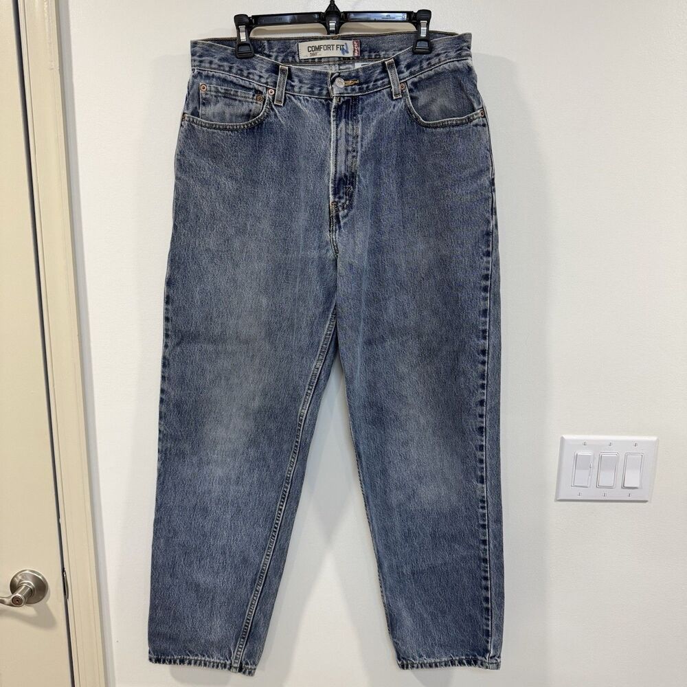 Levi's 560 Jeans Mens 34x32 Blue Demin Loose Tapered Leg Comfort Vtg Baggy